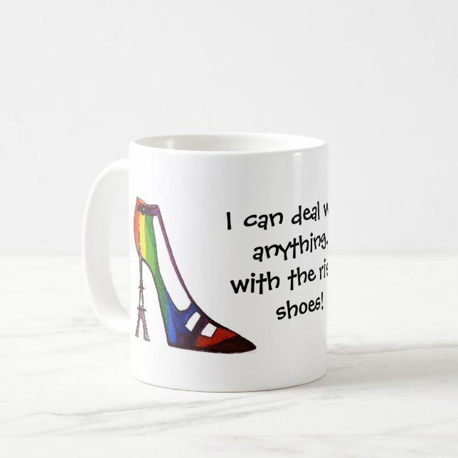 Humorous Fantasy Shoe Mug (Front Left)