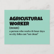 Humorous Farm Job Definition – Agricultural Worker