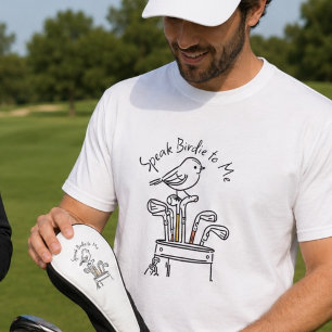 Humorous Father's Day Birdie Graphic Golf T-Shirt