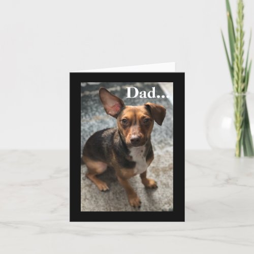 Humorous Fathers Day card from Dog