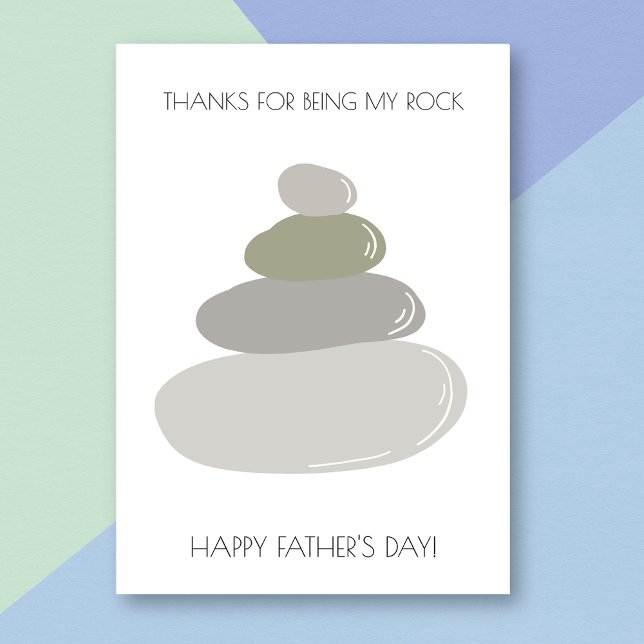 Humorous Father's Day Card with Rock Pun (Creator Uploaded)
