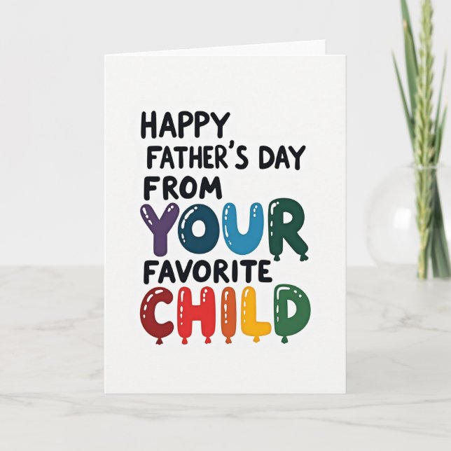 Humorous Fathers Day Design Card (Front)