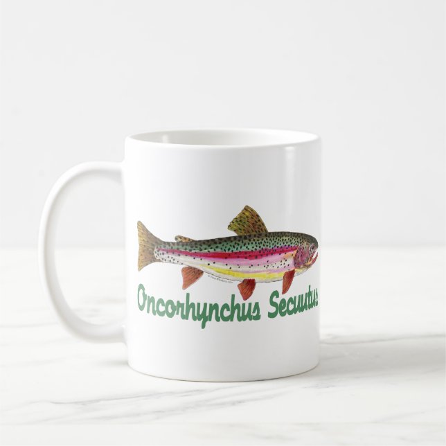 Humorous Fish, Fishing, Fly Fishing Coffee Mug (Left)