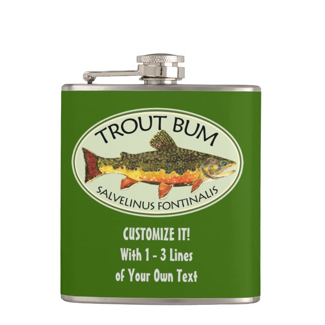 Humorous Fishing Flask (Front)