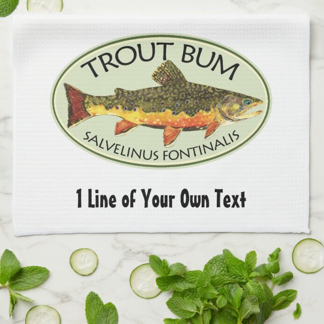 Humorous Fishing Kitchen Towel (Folded)