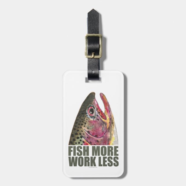 Humorous Fishing Luggage Tag (Front Vertical)