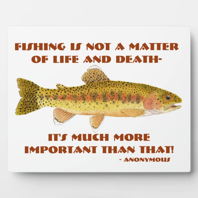 Humorous Fishing Plaque (Front)