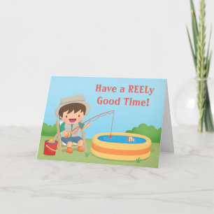 Humorous Fishing Pun Happy Birthday Greeting Card