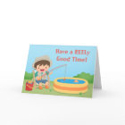 Humorous Fishing Pun Happy Birthday Greeting Card