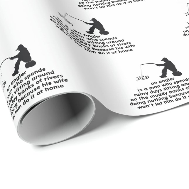 Humorous Fishing Wrapping Paper (Roll Corner)