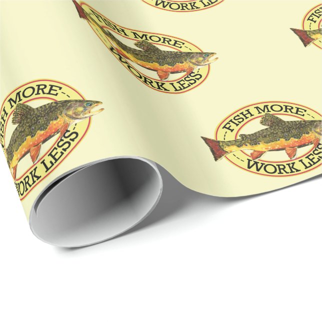 Humorous Fishing Wrapping Paper (Roll Corner)