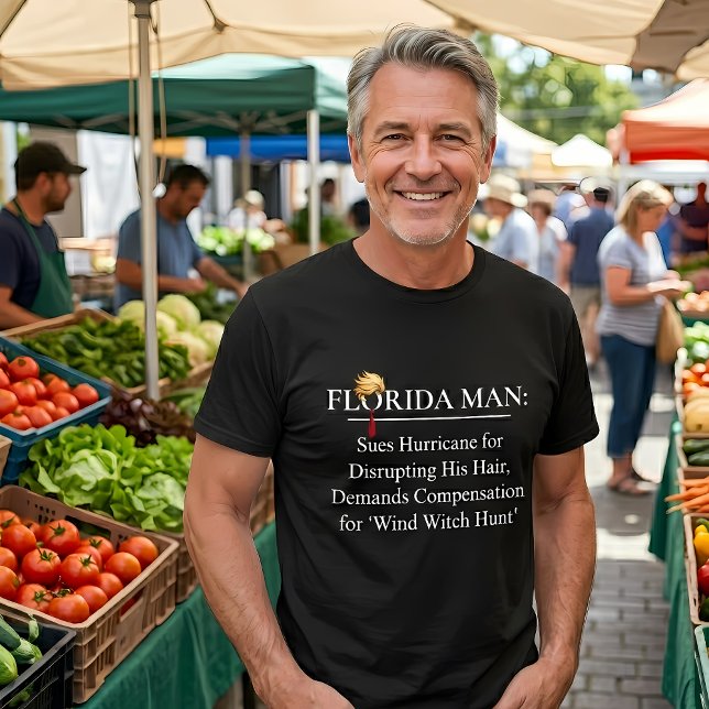 Humorous Florida Man Wind Witch Hunt Anti-Trump T-Shirt (Creator Uploaded)