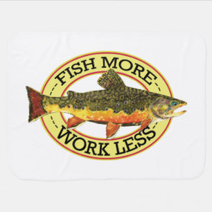 Humorous Fly Fishing Stroller Blanket