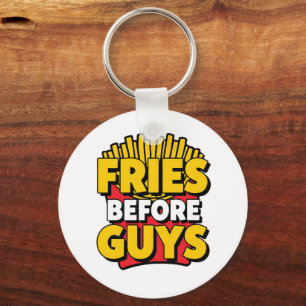 Humorous French Fries for Foodies Keychain