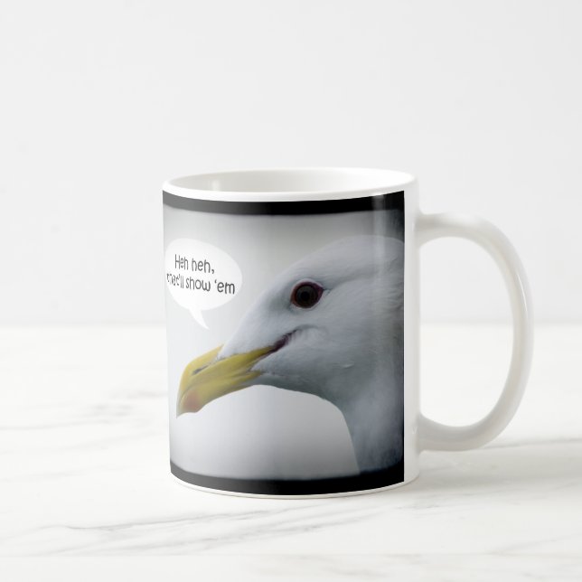 Humorous Friendly Seagull? NOT! Coffee Mug (Right)