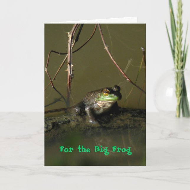 Humorous Frog Fathers' Day Card (Front)