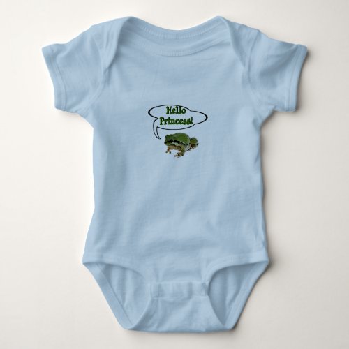 Humorous Frog Prince Photograph Talk Bubble Baby Bodysuit