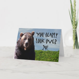 Humorous Funny Bear Animal Birthday Card