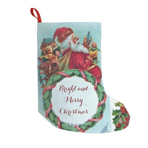 HUMOROUS FUNNY SANTA XMAS CROWN SMALL CHRISTMAS STOCKING