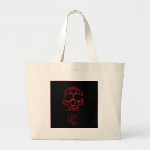 Humorous Funny Skull Large Tote Bag