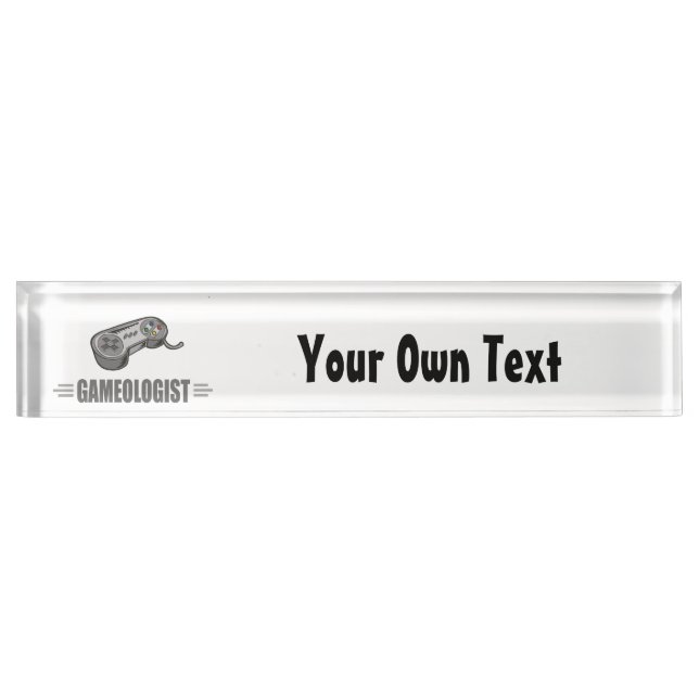 Humorous Gamer Nameplate (Front)
