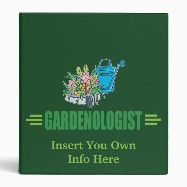 Humorous Gardener, Gardening Binder (Front)