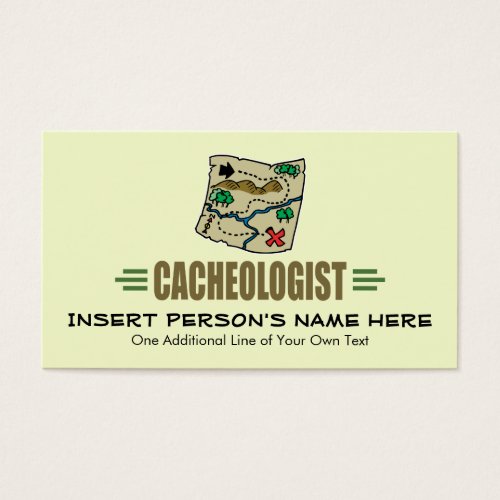 Humorous Geocaching Business Cards
