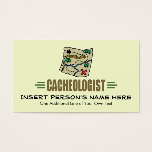 Customizable Humorous Geocaching Business Cards