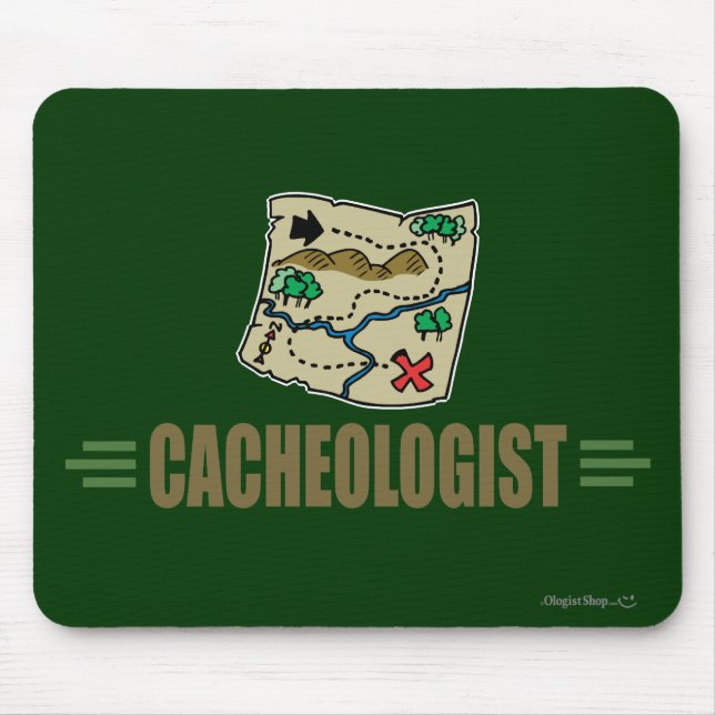 Humorous Geocaching Mouse Pad (Front)