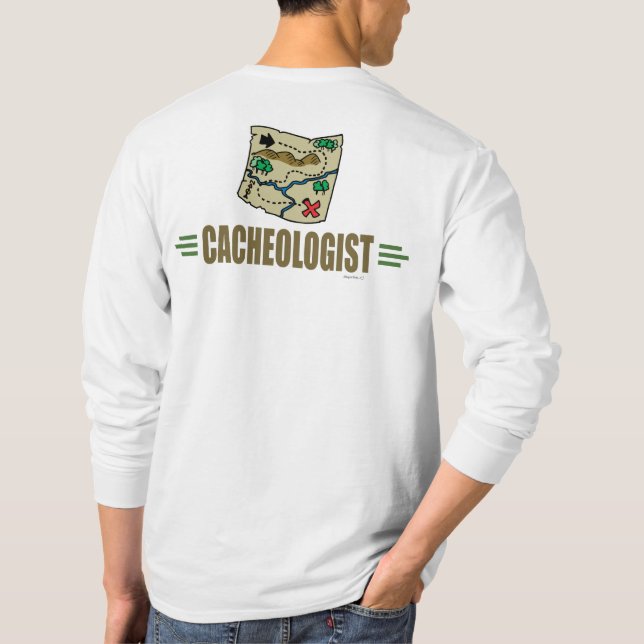 Humorous Geocaching T-Shirt (Back)