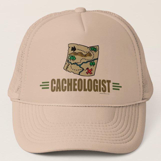 Humorous Geocaching Trucker Hat (Front)