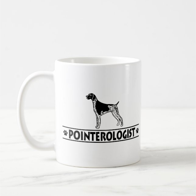 Humorous German Shorthaired Pointer Coffee Mug (Left)