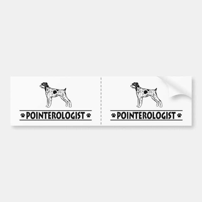 Humorous German Wirehaired Pointer Bumper Sticker (Front)