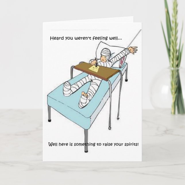 Humorous Get Well Card (Front)