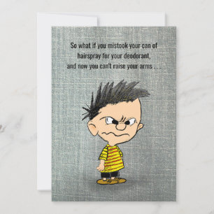 Humorous Get Well laxative joke Card