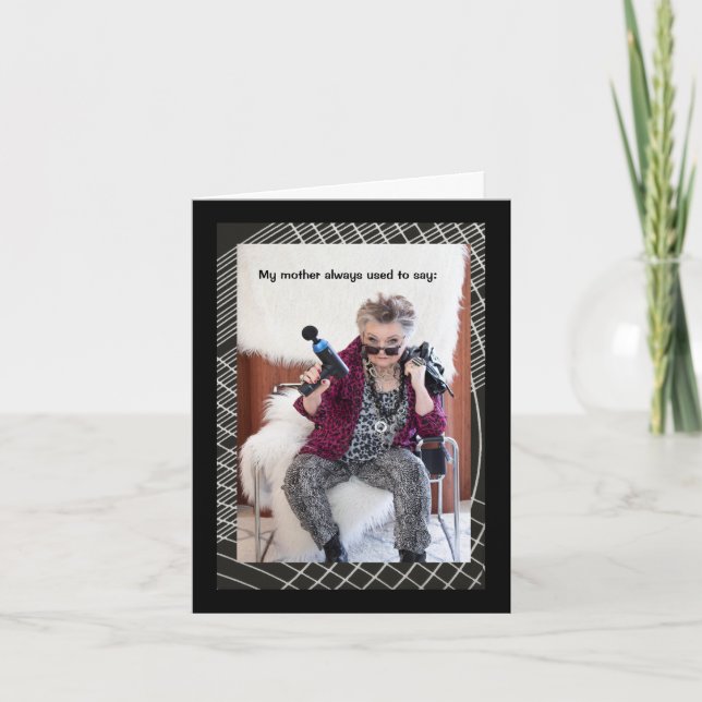 Humorous getting older birthday card (Front)