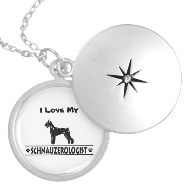 Humorous Giant Schnauzer Locket Necklace (Front)
