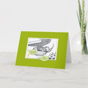 Humorous Glasses & Cow Blank Greeting Card