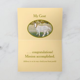 Humorous/Goat/You Get My GoatFolded Greeting Card