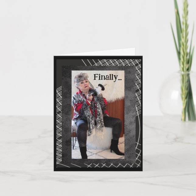 Humorous Going from Winter to Spring Card (Front)