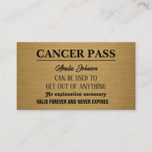 Humorous Gold Breast Cancer Encouragement Card