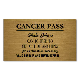 Humorous Gold Breast Cancer Encouragement Card