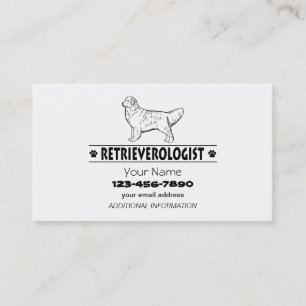 Humorous GOLDEN RETRIEVER Business Card