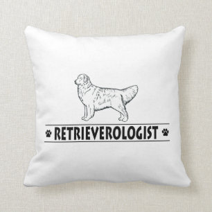 Humorous GOLDEN RETRIEVER Throw Pillow
