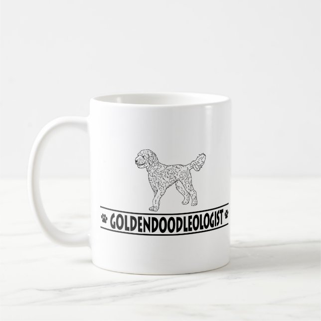 Humorous Goldendoodle Coffee Mug (Left)