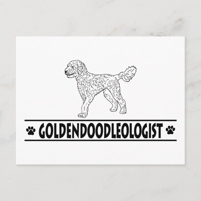 Humorous Goldendoodle Postcard (Front)