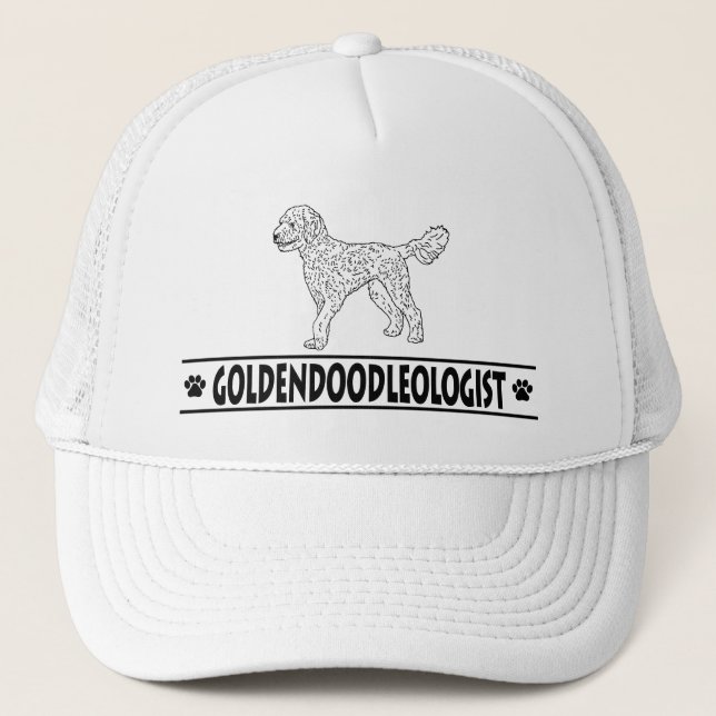Humorous Goldendoodle Trucker Hat (Front)