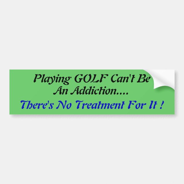 Humorous Golf bumper Sticker (Front)