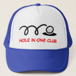 Humorous golf hat | hole in one club<br><div class="desc">Humorous golf hat | hole in one club. Gift ideas for golfers. Add your own funny golfing quote or saying. Cute design for dad Birthday or Fathers day.</div>