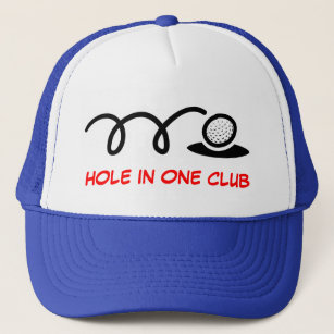 Humorous golf hat   hole in one club